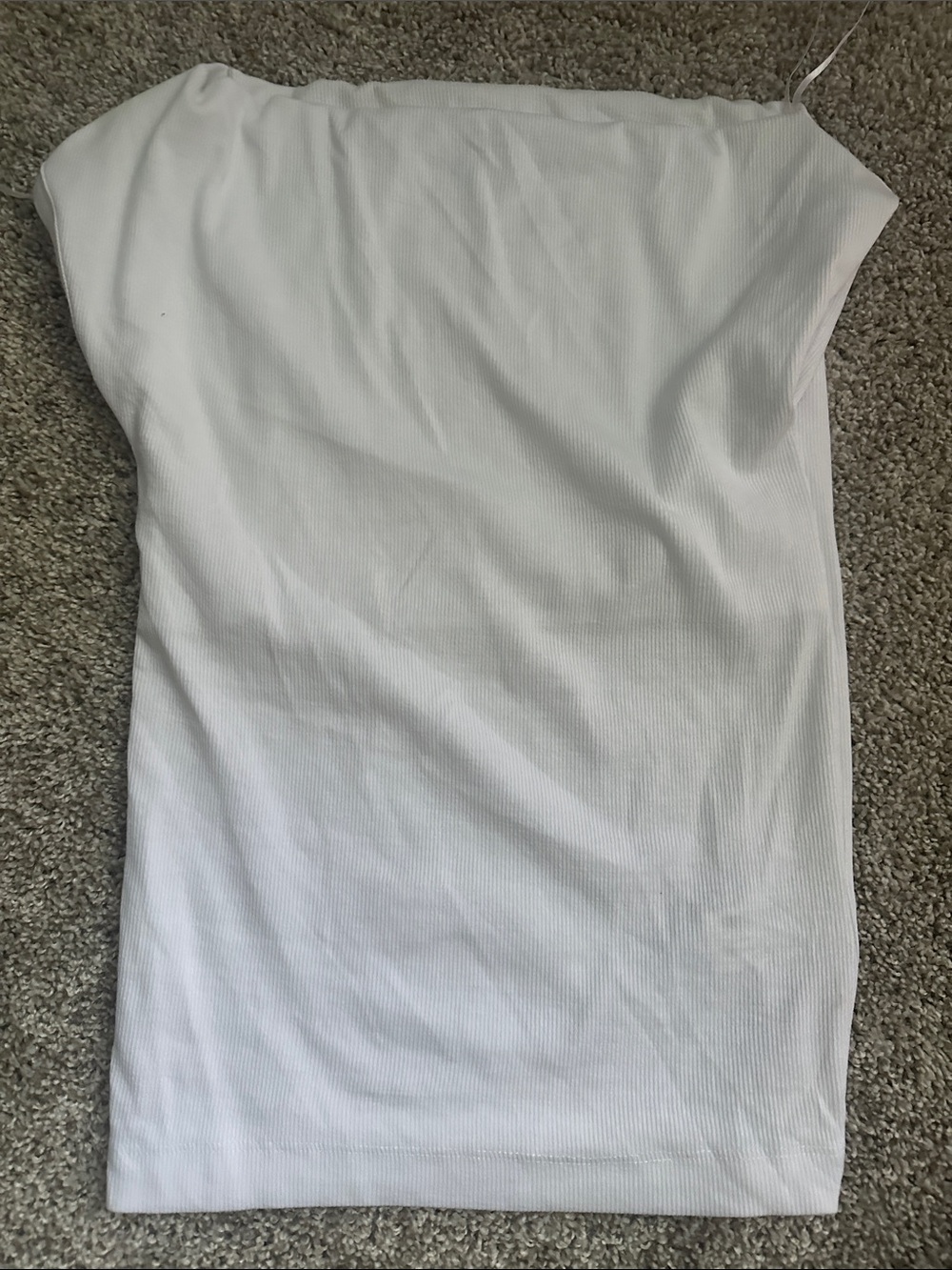 White Ribbed half capped  - Women's